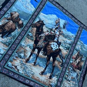 Spring Industries Inc.
Indian Astride Horse/Native American Vintage Fabric Panel